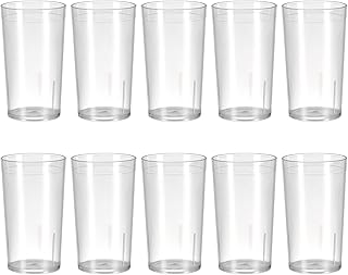 MLWSKKING 10 piezas vasos de plástico tazas de agua tazas de bebida taza de bebida apilable textura de plástico adecuado para vino agua leche