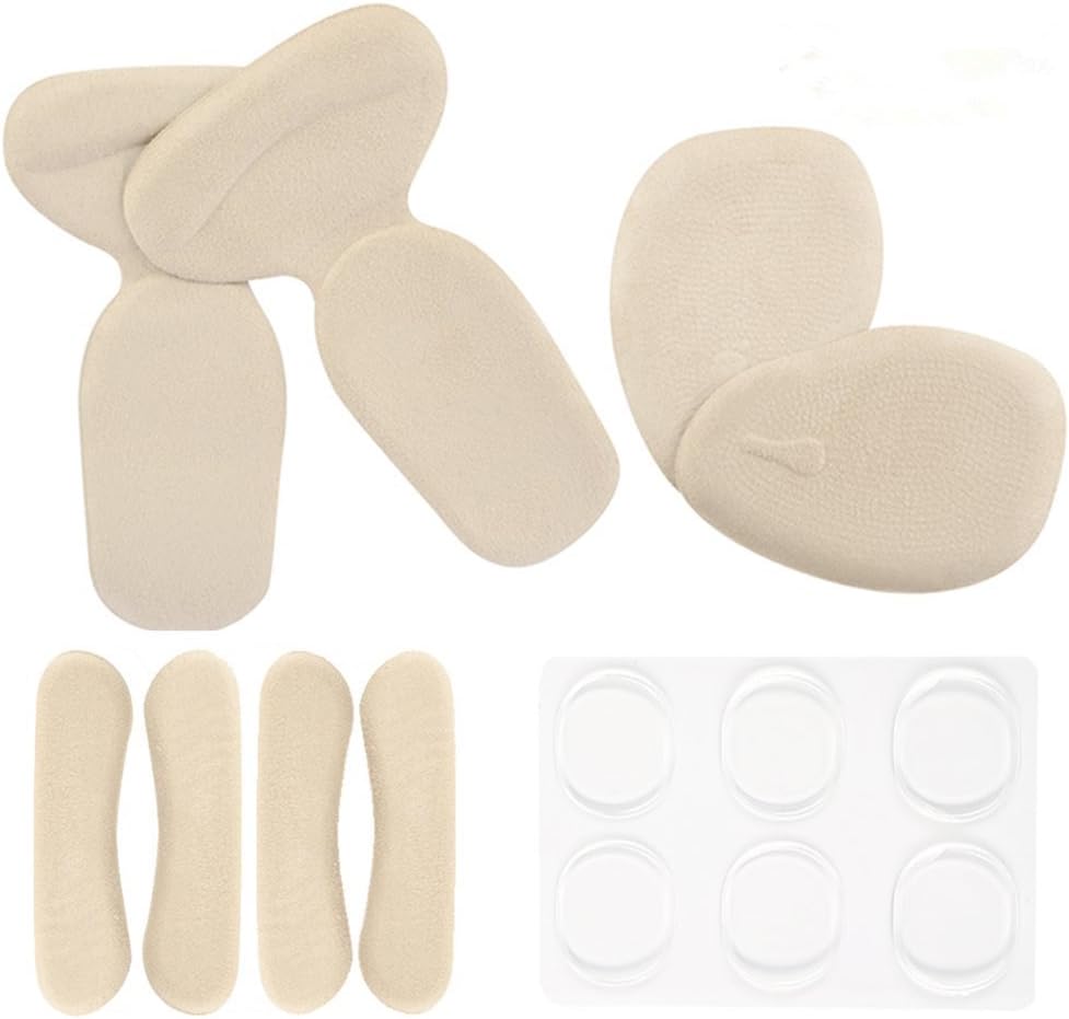 High Heel Pads (14 pcs)-Heel Grips, Metatarsal Foot Pads Support, High Heel Inserts Liner Insoles Anti Slip Shoe Cushion, Heel Snugs for Women, Back of Heel Cushions, Metatarsal Foot Pads (Skin)
