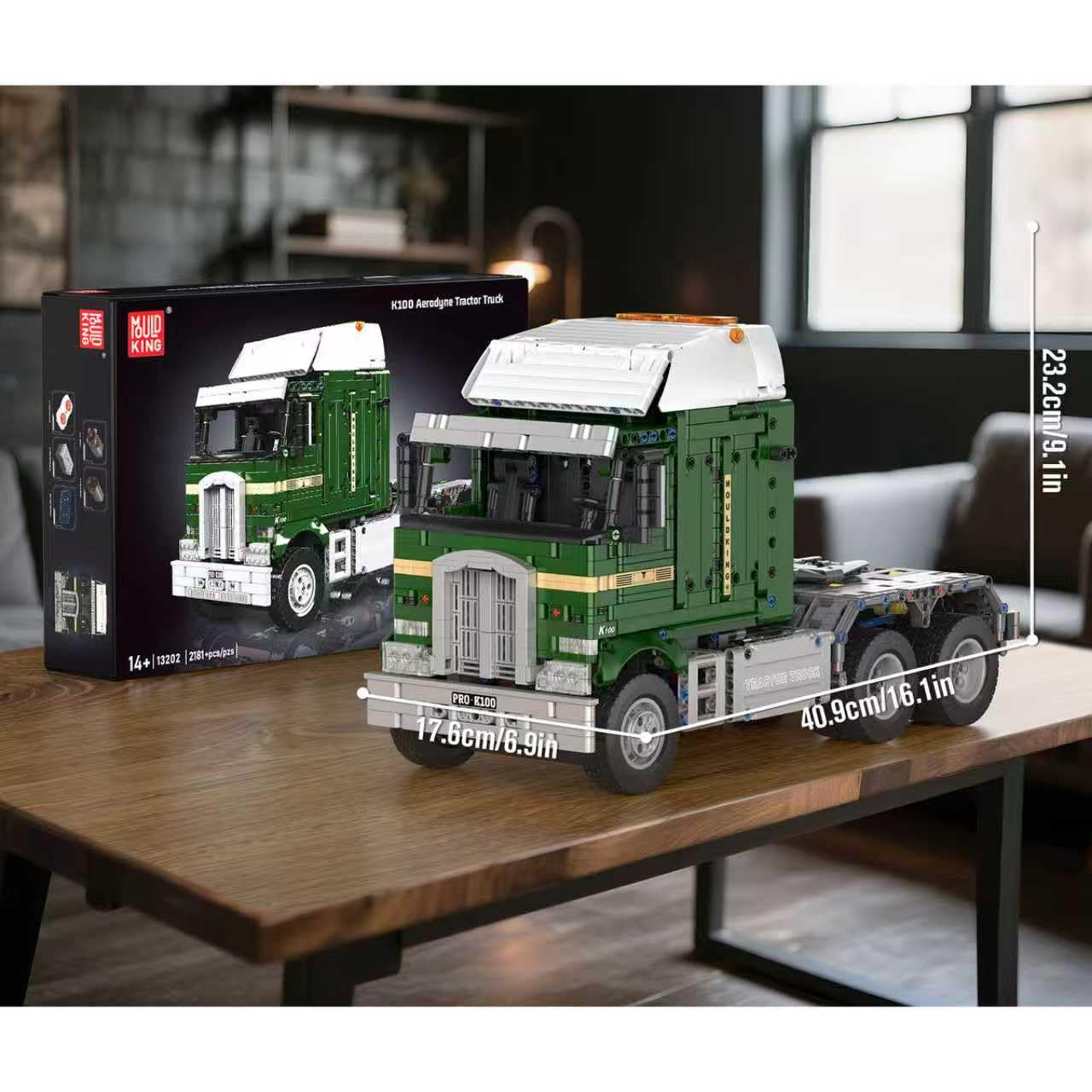 Mould King 13202 Technik LKW Bausatz, Car Modell mit über 2181 Bausteinen, Konstruktionsspielzeug für Jugendliche und Sammler