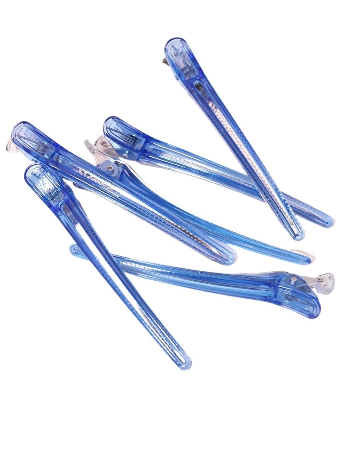 Becchi D'oca Per Capelli 6 fermagli for capelli trasparenti a becco d'anatra, strumento professionale for lo styling in plastica(Color5)