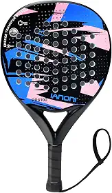 Raquete de padel com superfície de fibra de carbono com memória EVA núcleo de espuma flexível raquete de padel leve