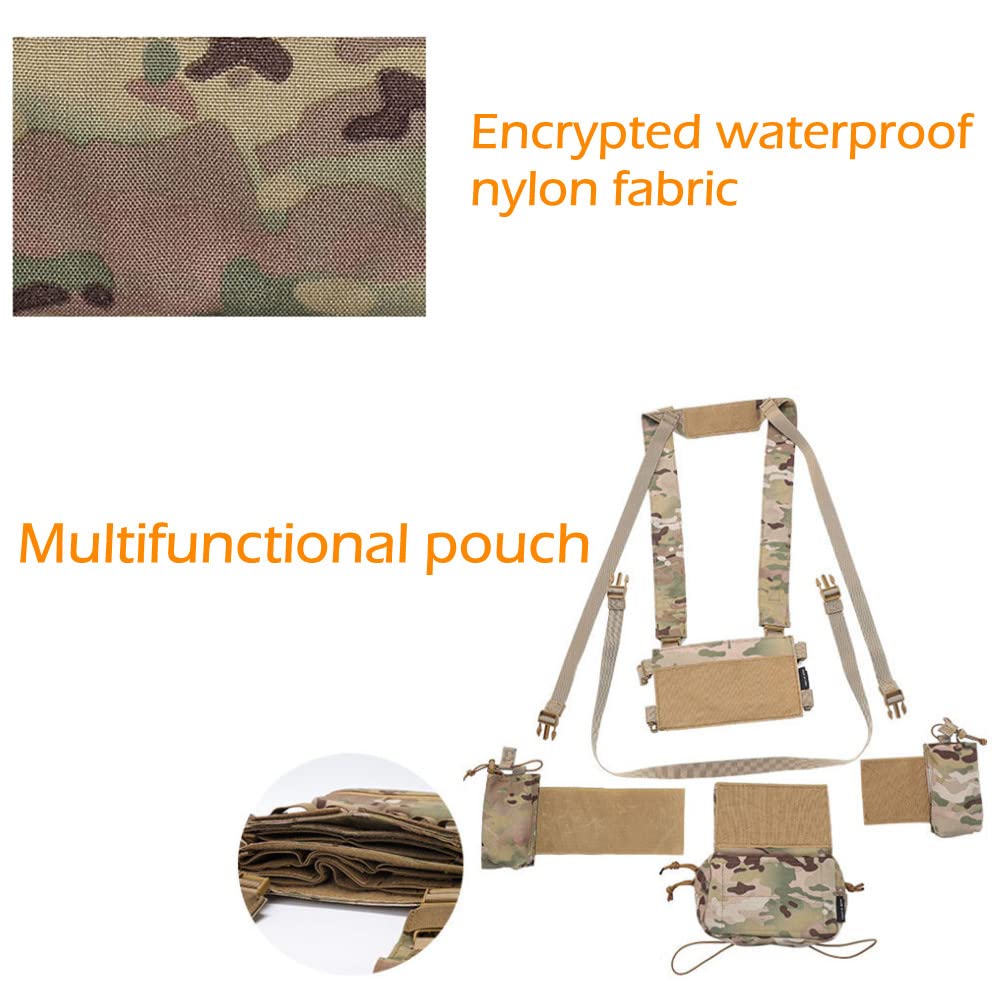 ACEXIER MK3 Tattico Petto Rig Mini Airsoft Hunting MOLLE Duty Vest Outdoor Military Combat Carrier Petto Vest con custodia per riviste