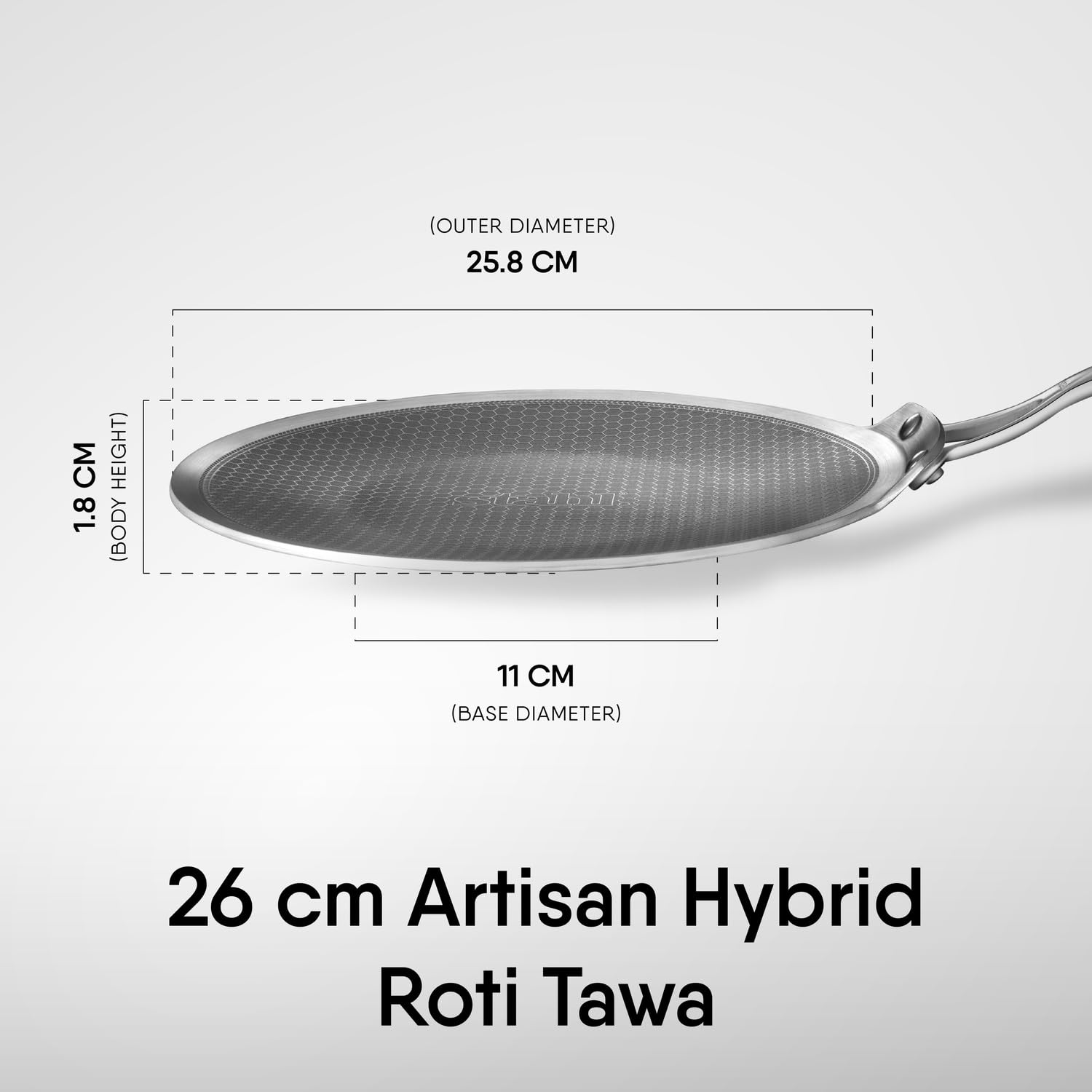 Stahl Roti Tawa - Perfect for Indian Flatbreads -7