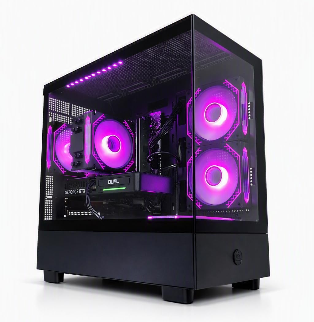 Gaming PC Nvidia RTX 5060 | Intel i5-10400F High Performance | 16GB RAM | 1TB NVMe SSD | High FPS RGB Gaming Desktop | WiFi | Windows 11 | 2 FAR ROBOTICS T-200 Model