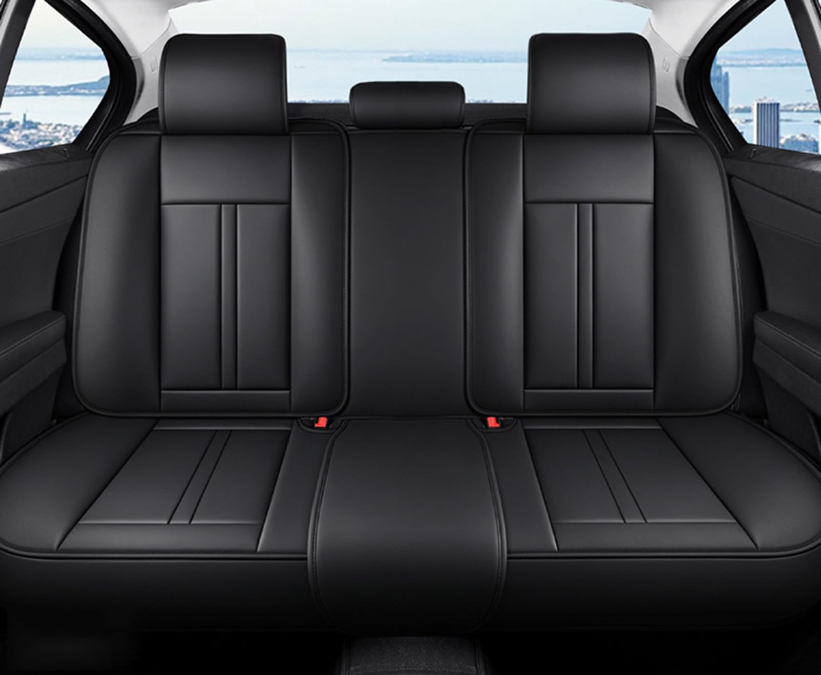 Coprisedili per Auto in Pelle a Copertura Totale Set Completo, | Auto, pick-up SUV, cuscino per seggiolino auto, coprisedili per 5 posti