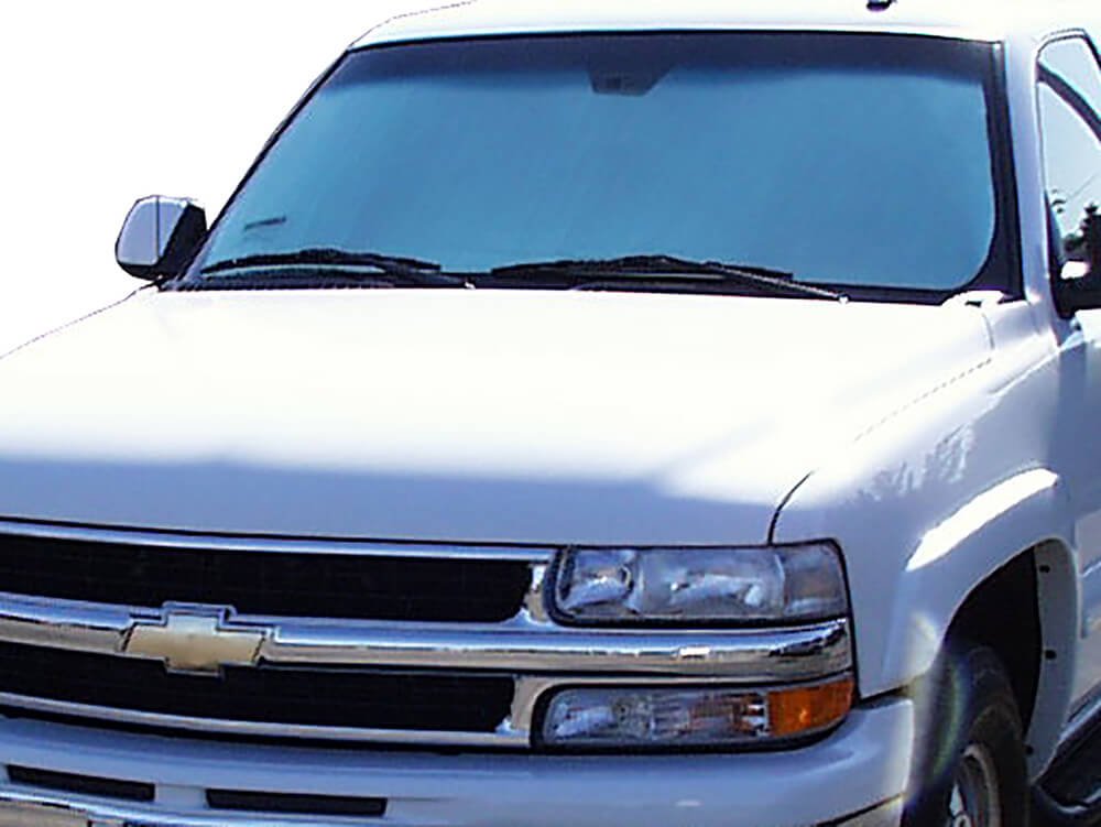 HeatShield, The Original Windshield Sun Shade, Custom-Fit for GMC Yukon SUV 2000, 2001, 2002, 2003, 2004, 2005, 2006 Silver Series