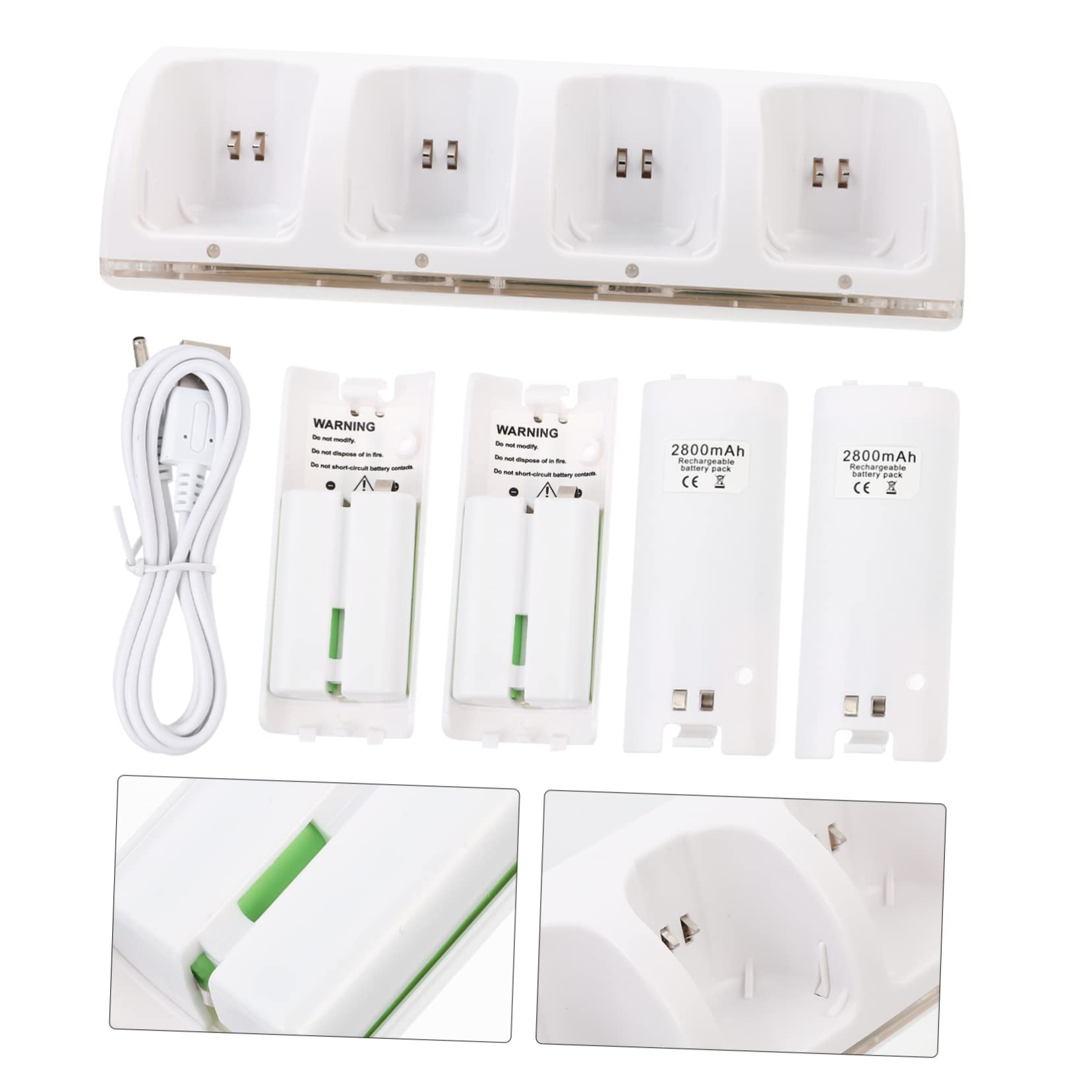 1 Ensemble Chargeur de Batteries Intelligent à Fentes pour Station de Charge Pratique et Compacte Charge Rapide et Accessoire Compatible avec Télécommandes