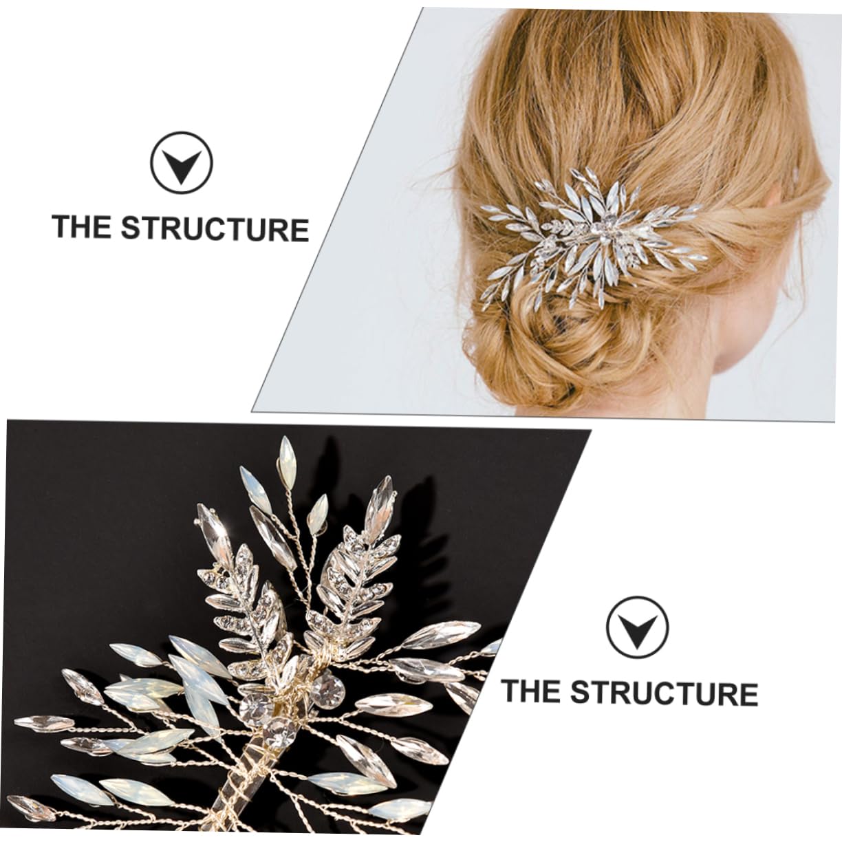 Healeved 3piezas Clip Para Cabello De Strass Forma De Accesorio Nupcial Elegante Para Bodas y Fiestas Para Mujeres y Niñas Diseño Ligero y Cómodo