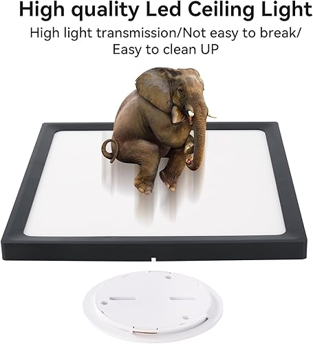 Miniatura 4 de 1 paquete de 15.8 pulgadas 4500LM LED de montaje empotrado luz de techo, 38 W blanco 6000 K, 120 V montaje en superficie delgada lámpara de techo