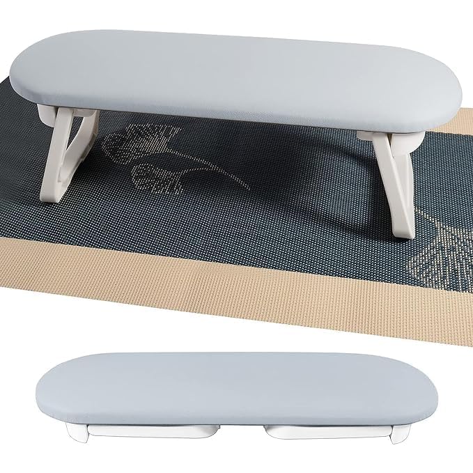 URBANHERBS Nail Arm Rest Foldable Manicure Hand Rests Cushion Tool, PU Soft Sponge Hand Rest, Nail Hand Pillow Stand with PVC Table Mat for Acrylic Nails Salon Use-image-42