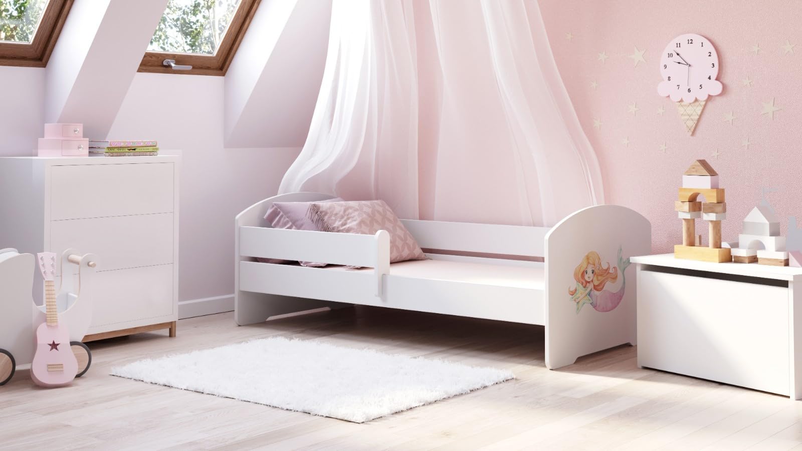 Kobi Cama Infantil LUK Bar 140x70 SIRENO con colchón