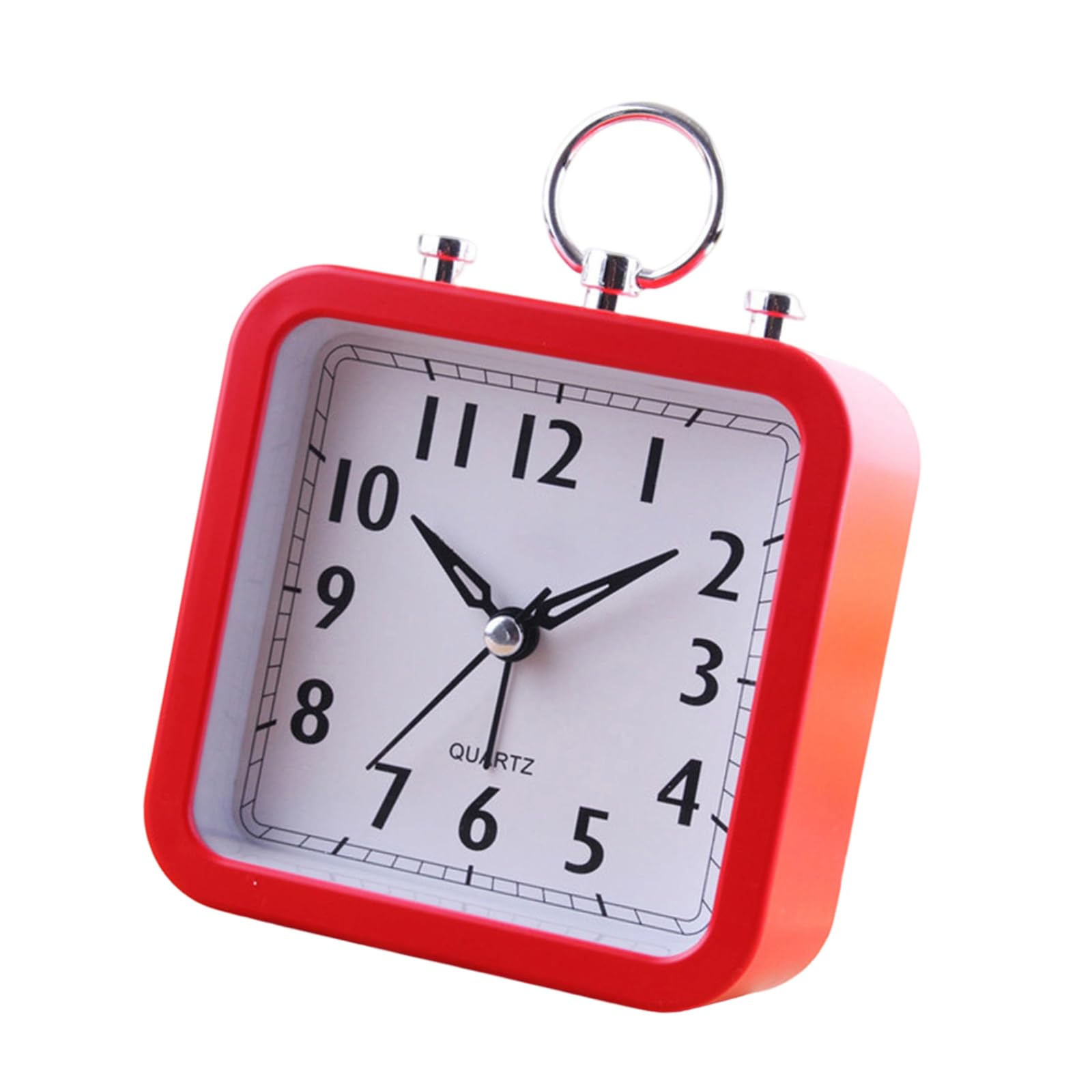 FROMCEO Shaped Quiet Operations Clock Simple Design Analog Alarm Decors for Bedroom Kitchen or Offices Analog Alarm