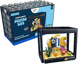 8-in-1 Dream Ocean Fish Tank Blue-Spotted Flounder (92 Pieces) | Learn About Marine Life | Building Block Set for Kids Age 6+ | STEM Educational Toy | Build, Collect & Create