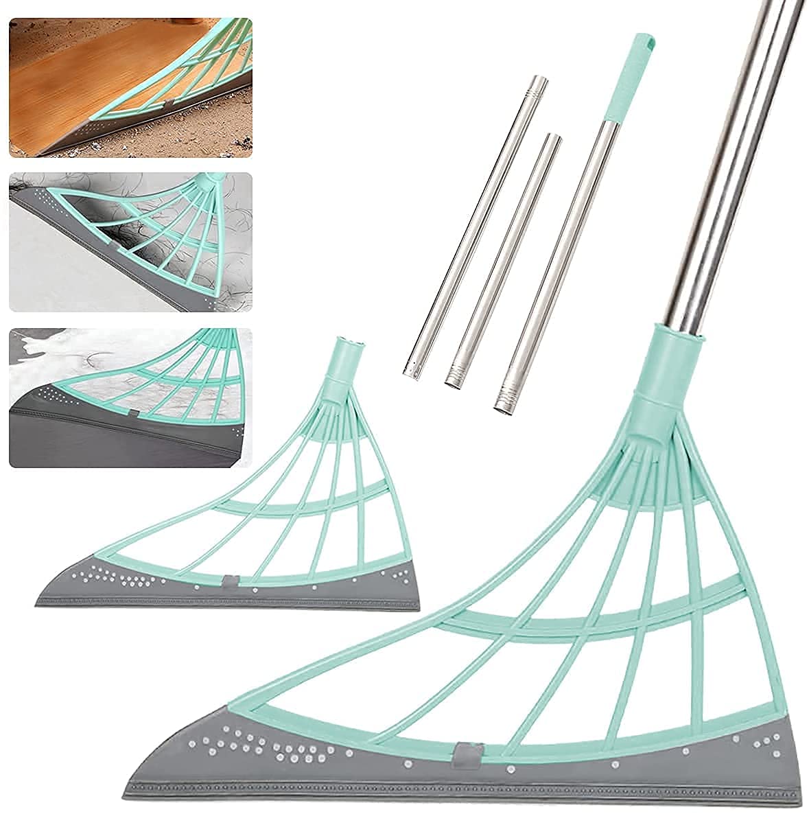 7Seas Adjustable 2 in 1 Sweeper Dirt and Hair Remover for Living Room, Magic Broom Household Silicone Broom, Rubber Hair Broom 2-in-1 Universal Wiping Sweeper (1Pcs)(Multicolor) (B0CFJQTR9G) Amazon Price History, Amazon Price Tracker