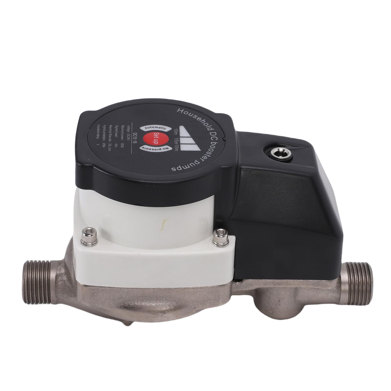 Headerbs Pompa Booster Intelligente per la Pressione Dell'acqua 475,5 | Ghisa e Acciaio Inossidabile, Interfaccia NPT da 1/2 Pollice, Doppia modalità Automatica/manuale, Bassa rumorosità 40 DB,