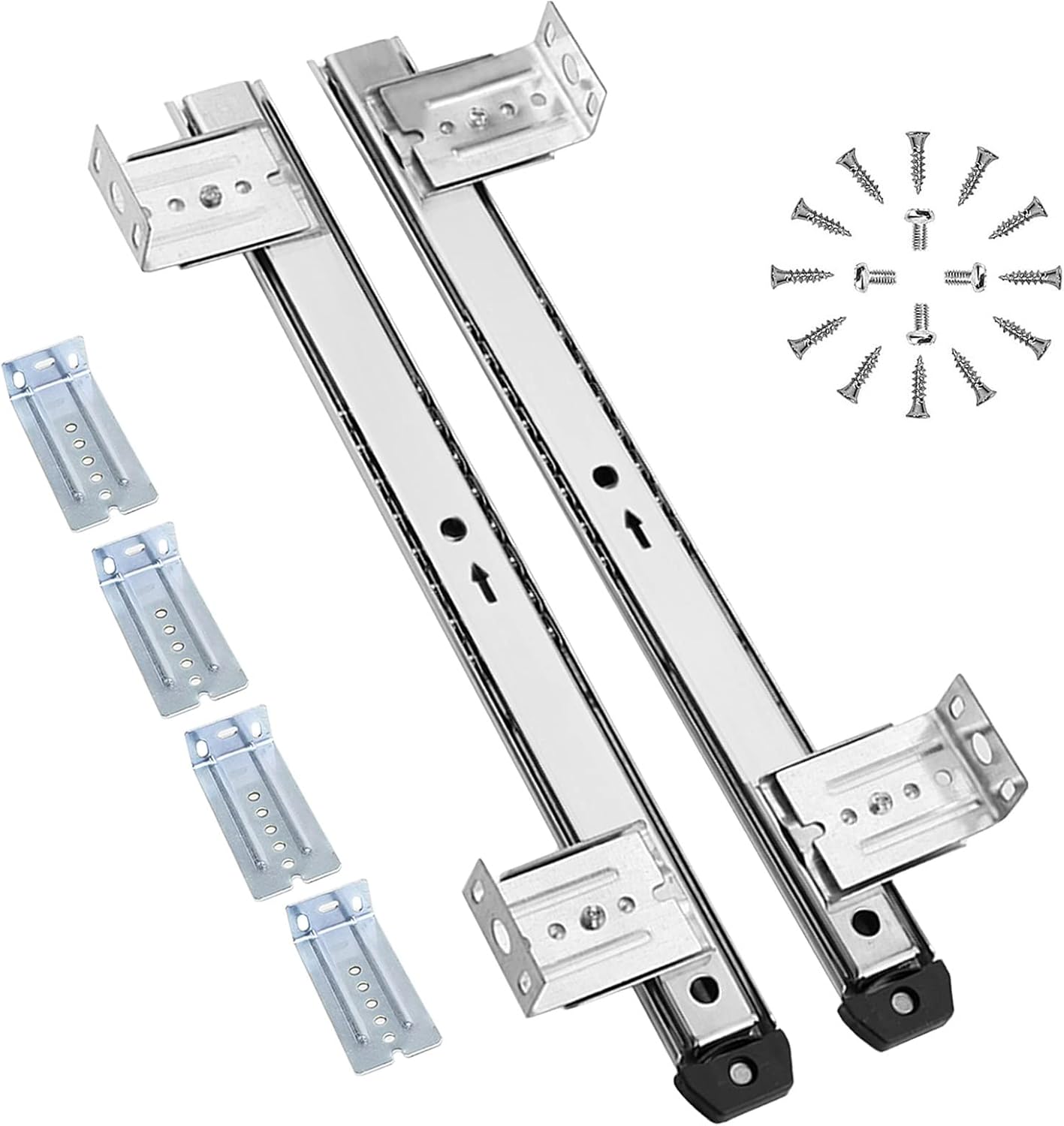 14 Inch Keyboard Tray Guides, 2pcs Metal Drawer Runners, Very Sturdy