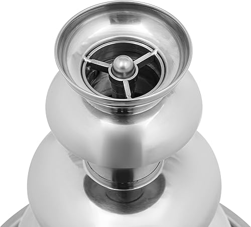 Miniatura 5 de Fuente de chocolate comercial, máquina de fusión digital de fuente de chocolate de 5 niveles, cascada de chocolate caliente de acero inoxidable para