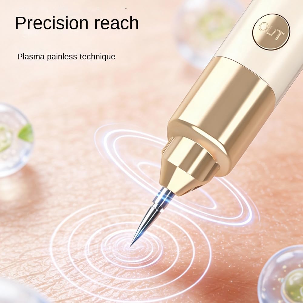 Dissolvant Traitement Verrues Plasma, Électrique Removal Pen avec 19 Niveaux Réglables et Spot LED pour Taches de Rousseur Taches Foncées Tatouages Verrues