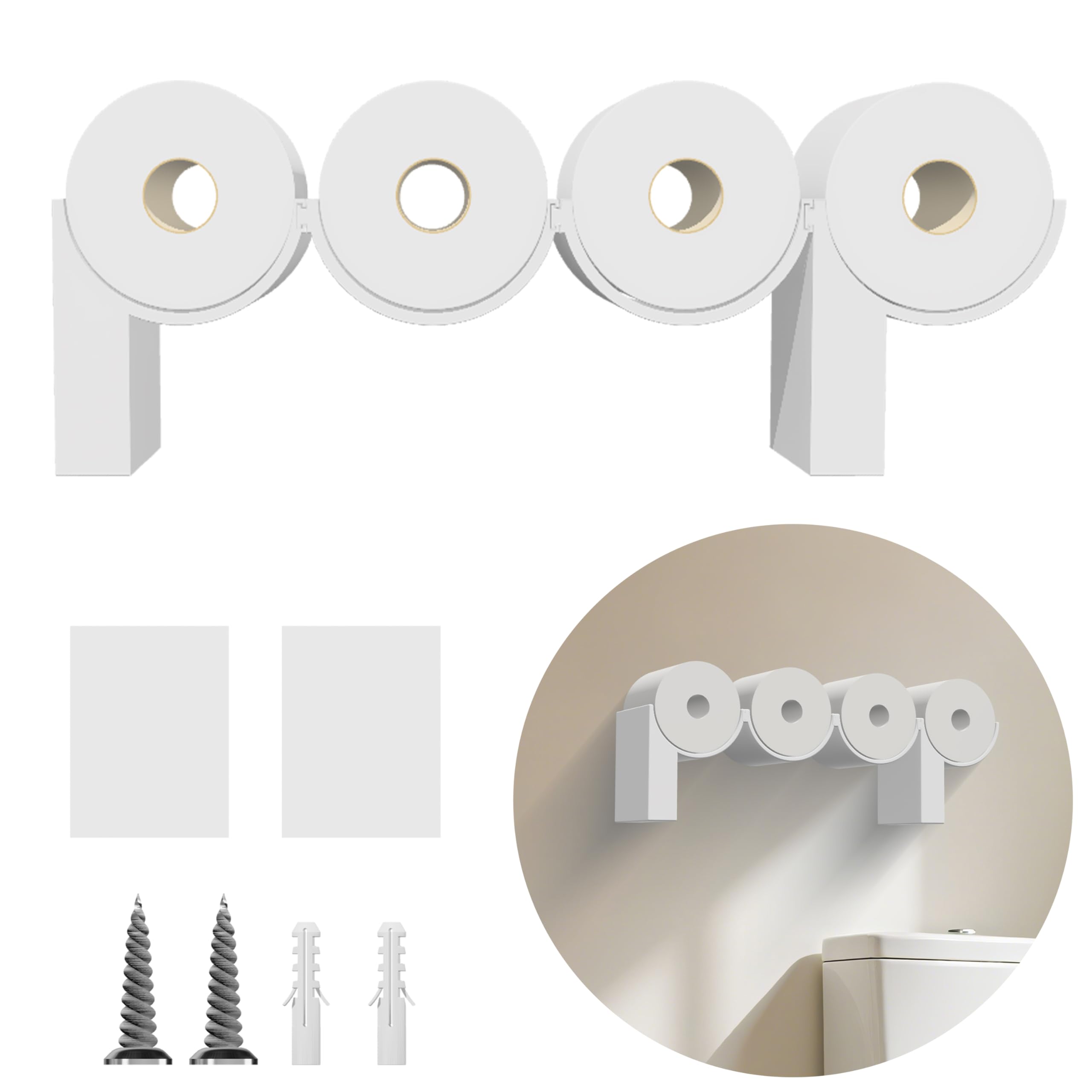 Poop Toilet Paper Holder Stand, 3D Printed Funny Bathroom Decor