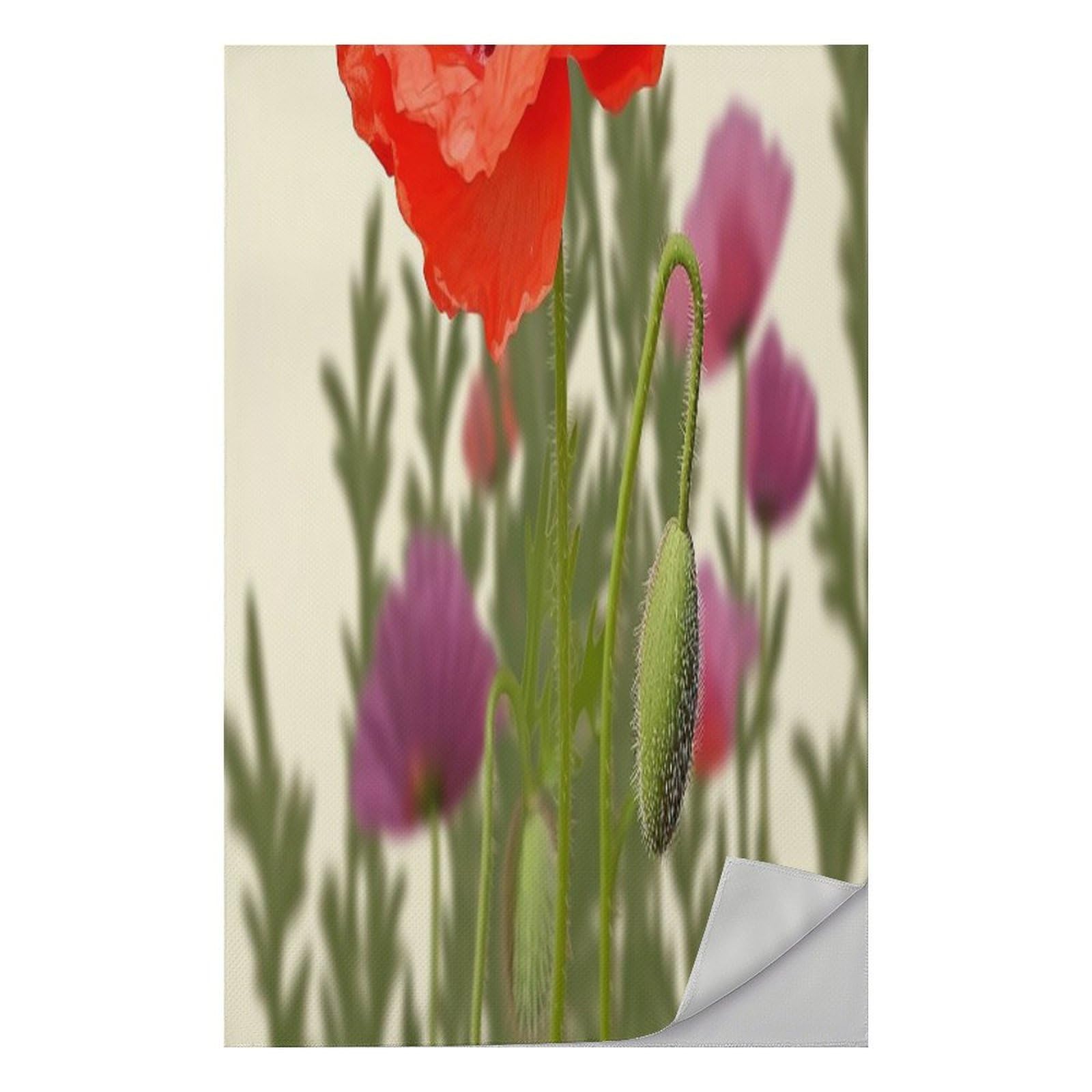 AQRJLPM Poppy Flower Quick Dry Towel Cold Fabric Workout Sweat Towels Highly Absorbing Odor-Free Travel Towel for Hot Yoga Tennis Running Exercise Working Out Camping