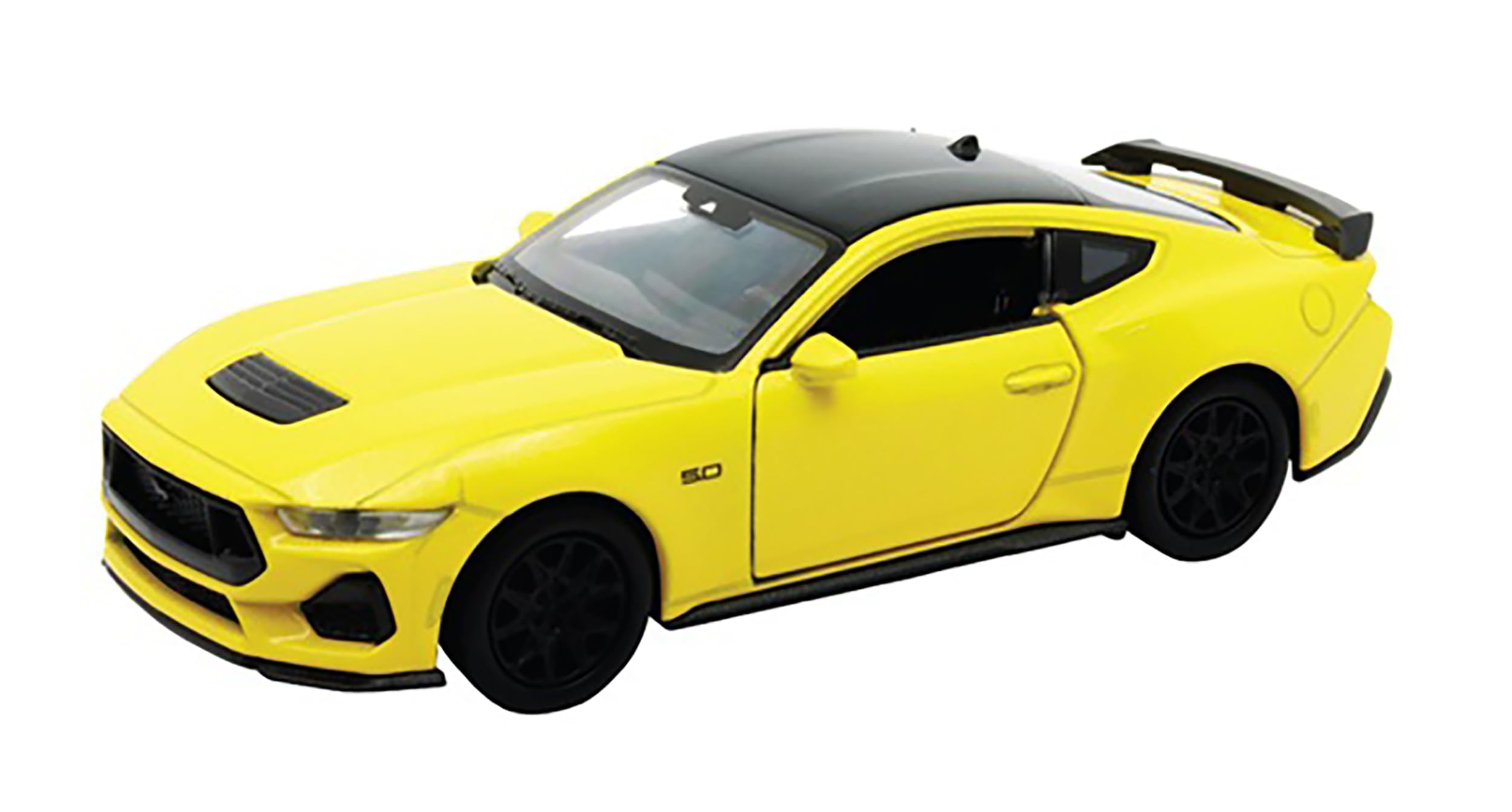 Toi-Toys Ford Mustang GT 2024 12 cm Model Car Metal Model Car Toy Car 87 (Yellow Metallic)