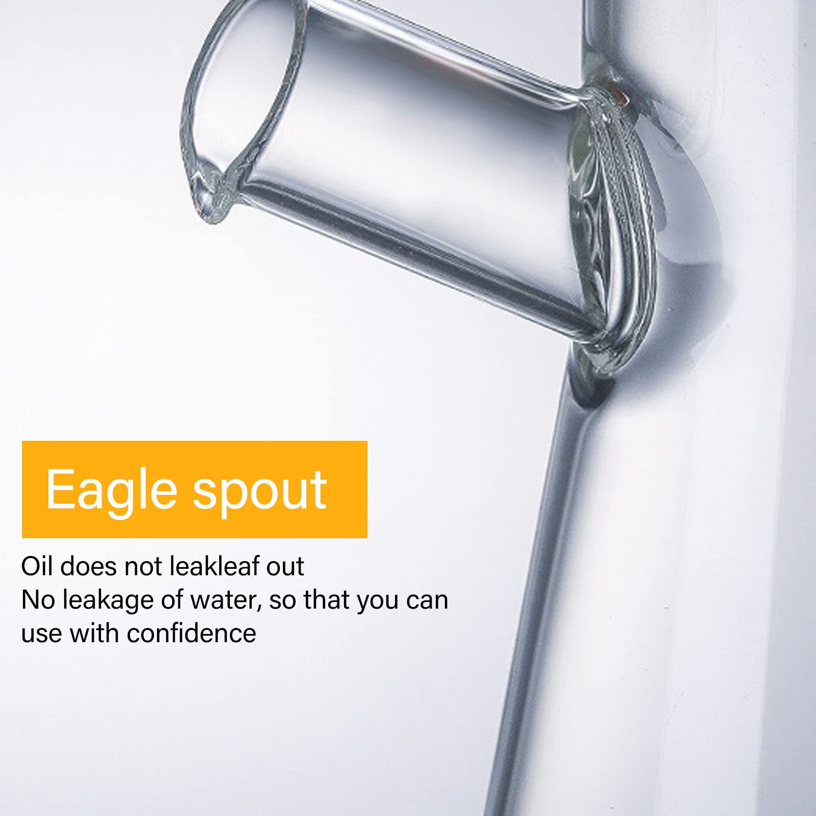 Oil Dispenser, High Borosilicate Glass Oil Bottle Oil Container with Ergonomic Handle for Olive Vinegar Cooking Soy Sauce(900 ml)