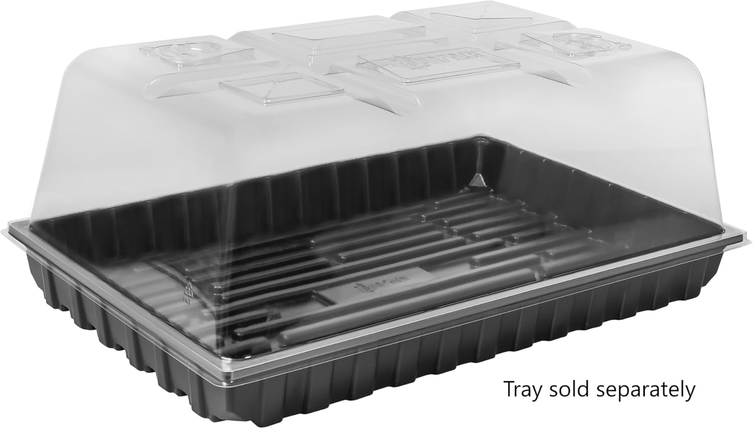 SUNPACK Sundome Plastic Multi-Vented Humidity Dome, Clear, 7" (Pack of 5) - Ideal for Greenhouses or Indoor Growing, Able to Adjust Humidity with Vents
