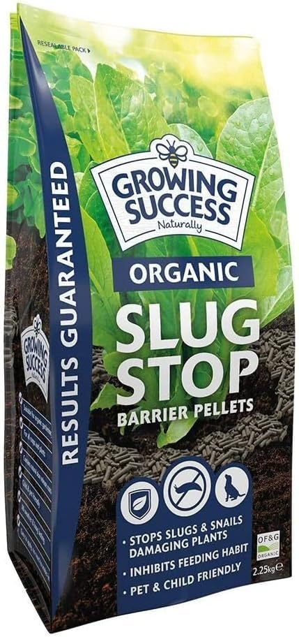 TOP SAVER Growing Success Slug Stop Pellet Barrier 2.25Kg – Effective, Long-Lasting Protection Against Slugs & Snails, Ideal for Gardens, Vegetables, and Plants, Eco-Friendly & Safe for Wildlife