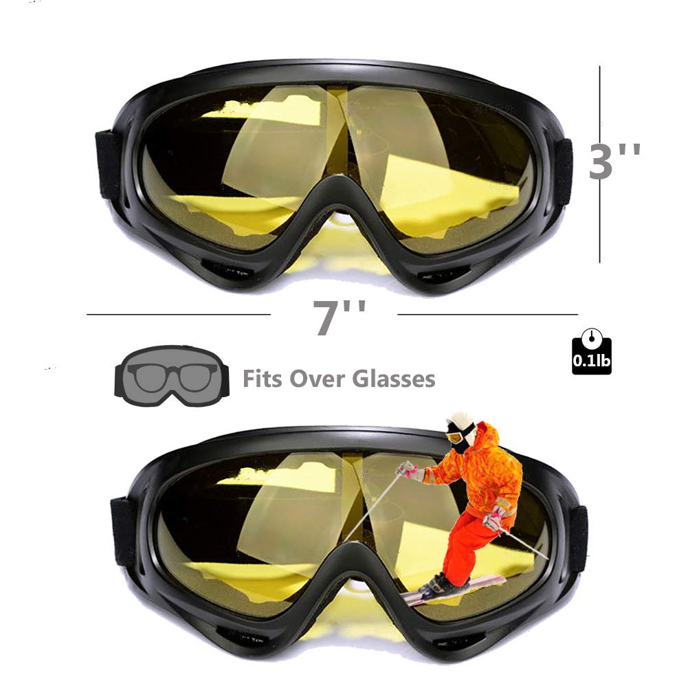 Peicees Lot de 13 paires de lunettes de protection UV pour moto tout-terrain, protection UV, anti-poussière et coupe-vent avec 8 masques tête de mort