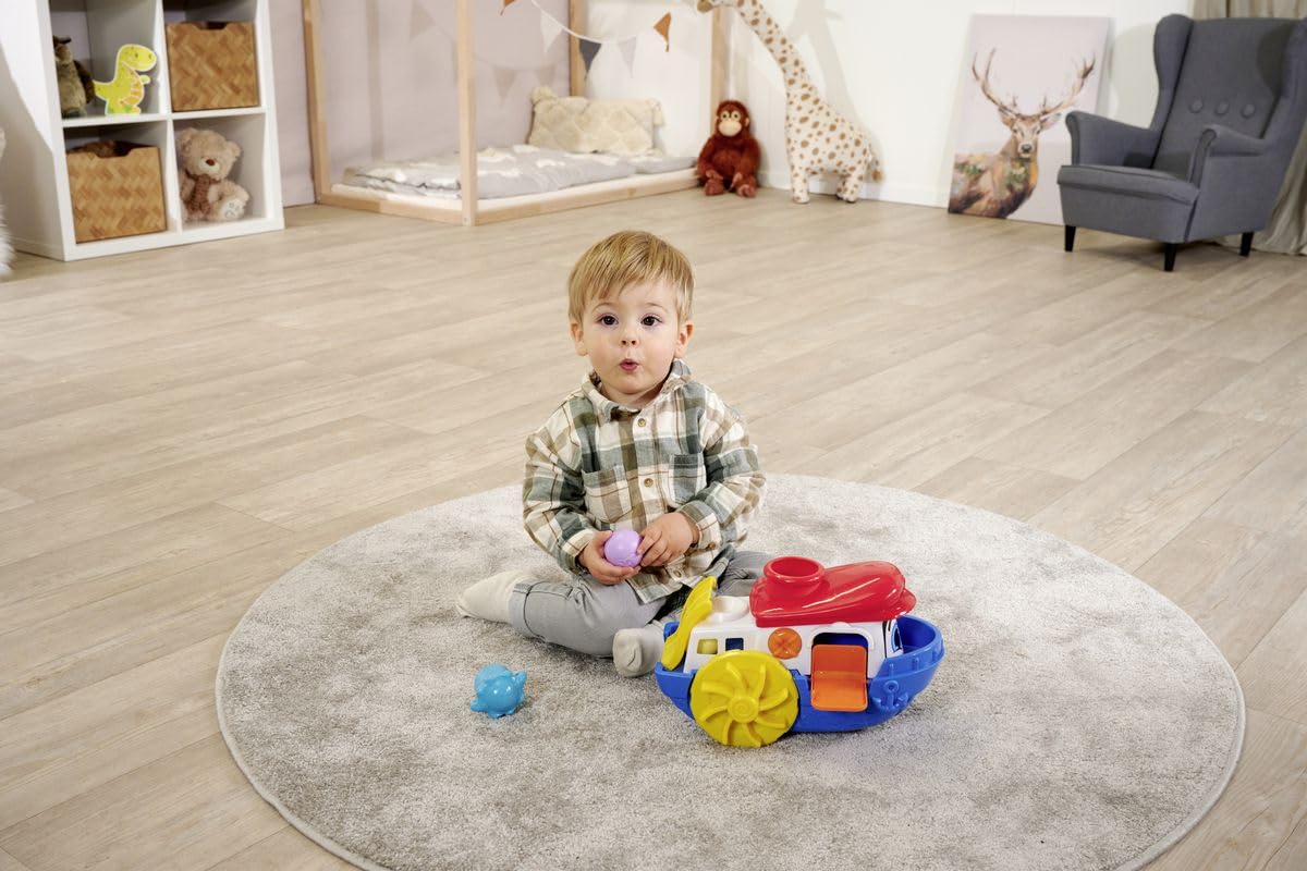 Dickie Toys ABC - Wasserspielzeug Sammy Splash - (30 cm) ab 1 Jahr, buntes Boot mit Zubehör & Spritzfunktion, Badespielzeug für Kinder & Babys ab 12 Monate