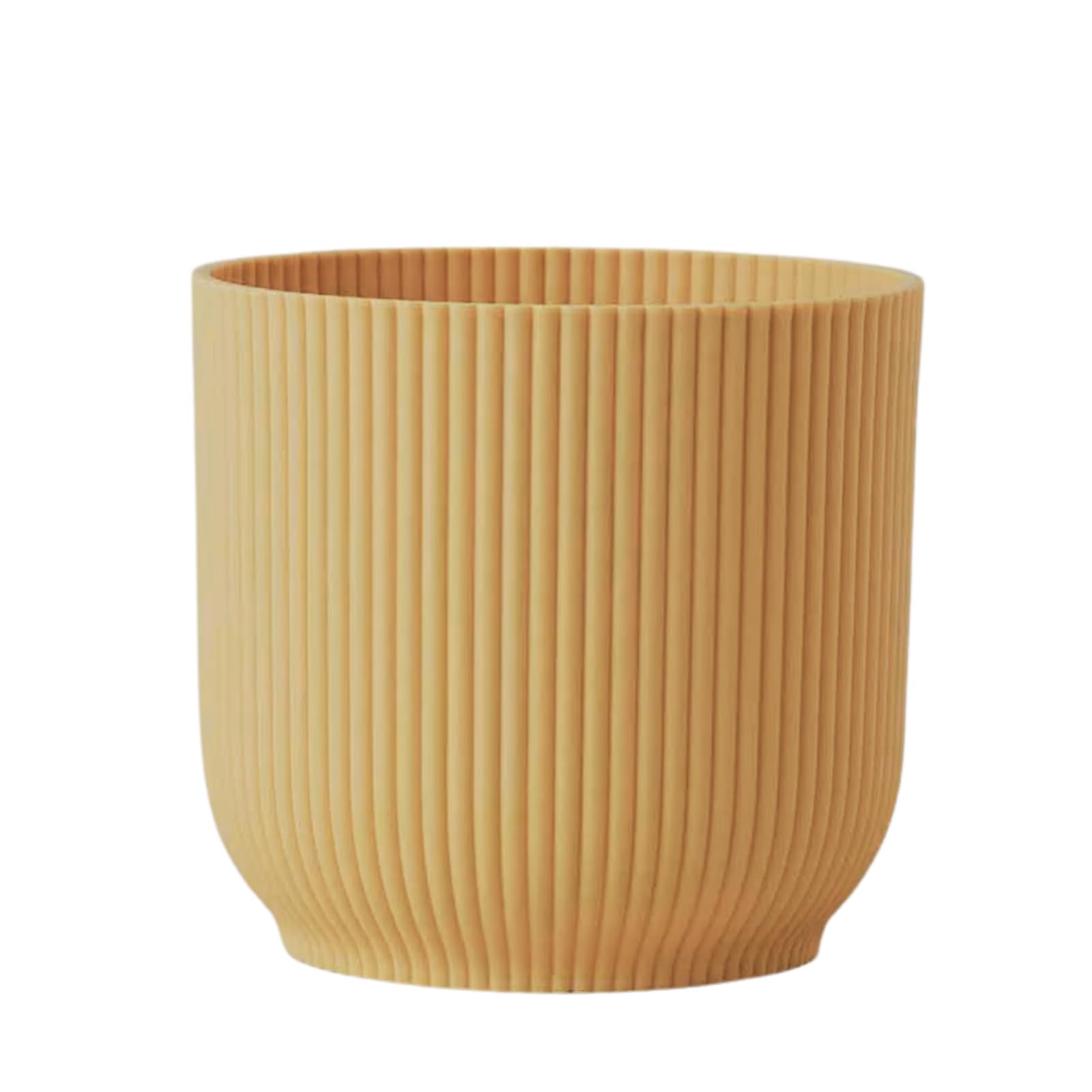 caprican Vibes Yellow Plant Pot – Stylish Indoor & Outdoor Flower Pots for Small Plants, Cute Plastic Plant Pots for Houseplants (Butter Yellow 16 cm)