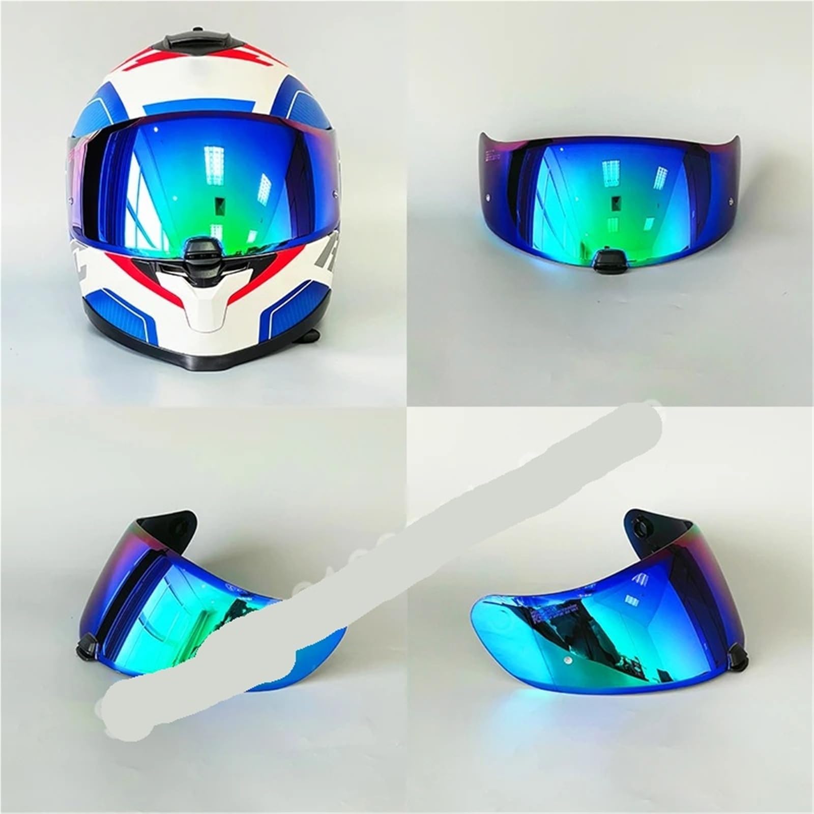 Visera para casco de moto Visera for casco, gafas for motocicleta, visión nocturna for(Color 2)