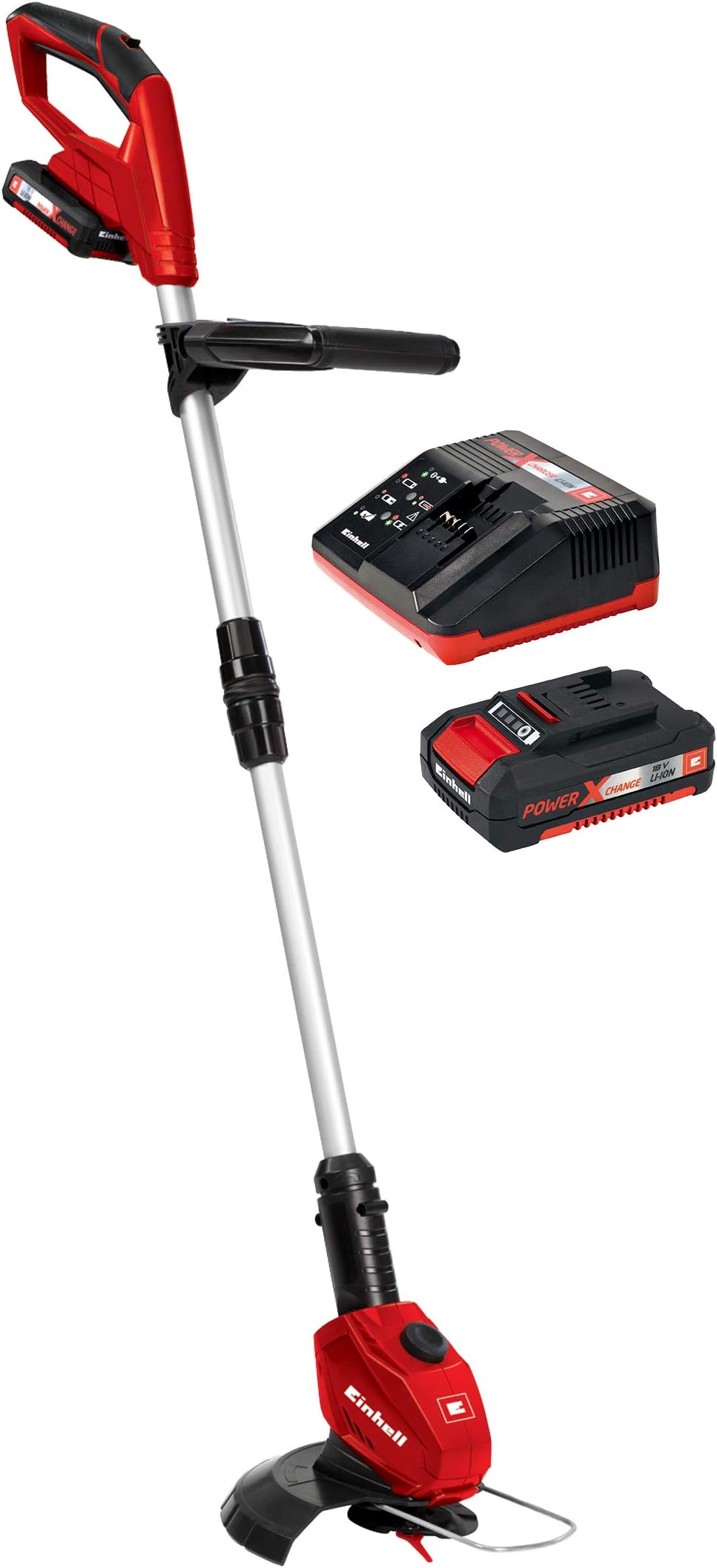 Einhell Power X-Change 18/28 Cordless Strimmer - 18V, 28cm Cutting Width, Battery Strimmer Cordless Grass Cutter and Lawn Edger With Auto Line-Feed - GE-CT 18/28 Li Solo (Battery Not Included)