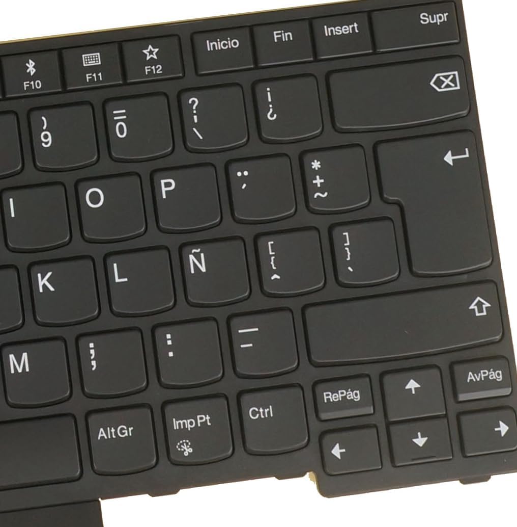 Latin Spanish LAS LSP Keyboard for Lenovo Thinkpad T480s E480 E485 E490 E495 L480 L490 T490 T495 P43s L380 L390 / Yoga, Yoga S2 3rd Gen 01YP523 01YP283 01YP443 01YP363, Backlit, Black Frame