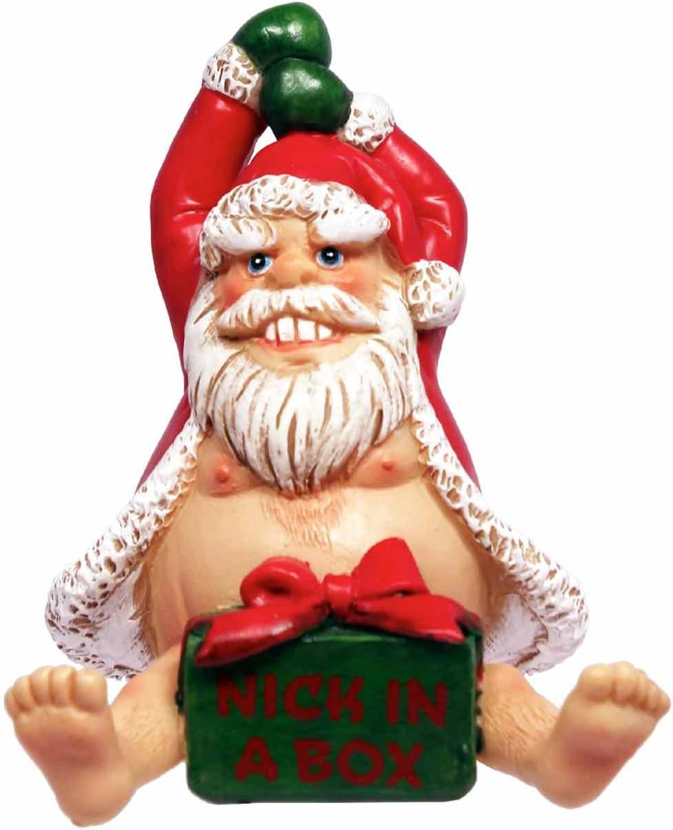 Crooked Santa Decor Nick in A Box (Set of 2)