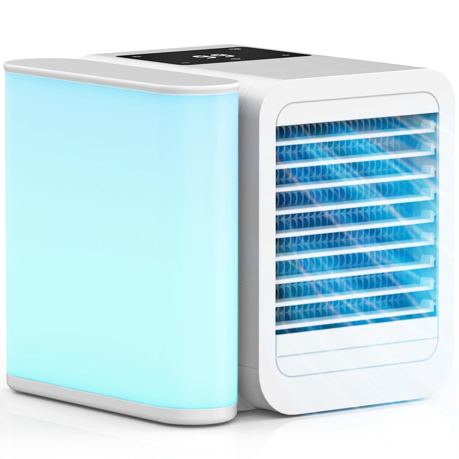 Portable Air Conditioner Cooling Fan Evaporative Mini Air Cooler with - USB Personal Air Cooler Desktop Ac Unit