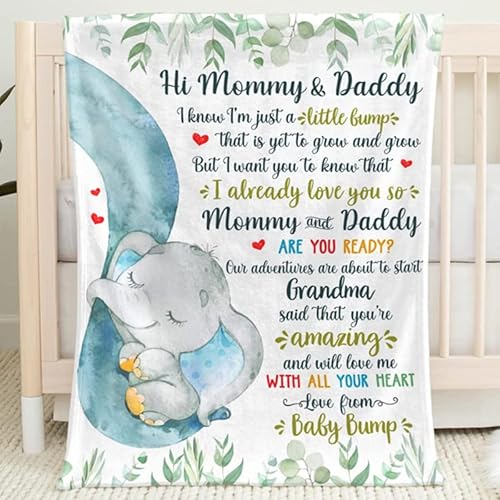 Pawfect House Ideas de regalo de ultrasonido de latido del corazón para bebé, manta de bebé personalizada, para ella, mujer, esposa, futura mamá,