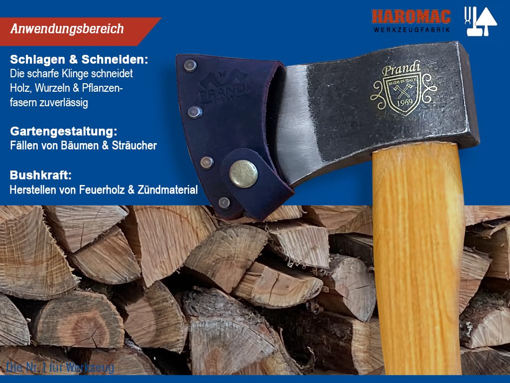 Prandi Yankee Axt 1600 g mit Hickory-Stiel
