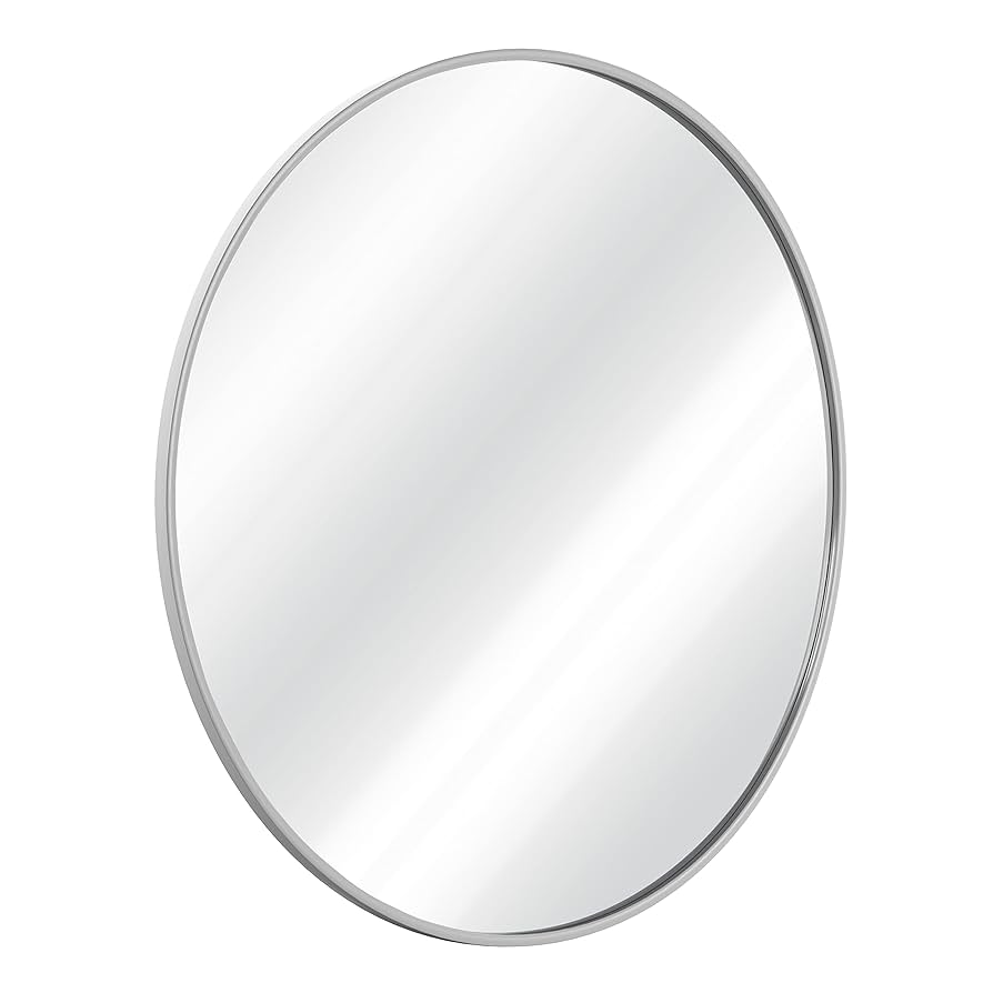 Amazon.com: HBCY Creations Large Round Mirror, Silver 36