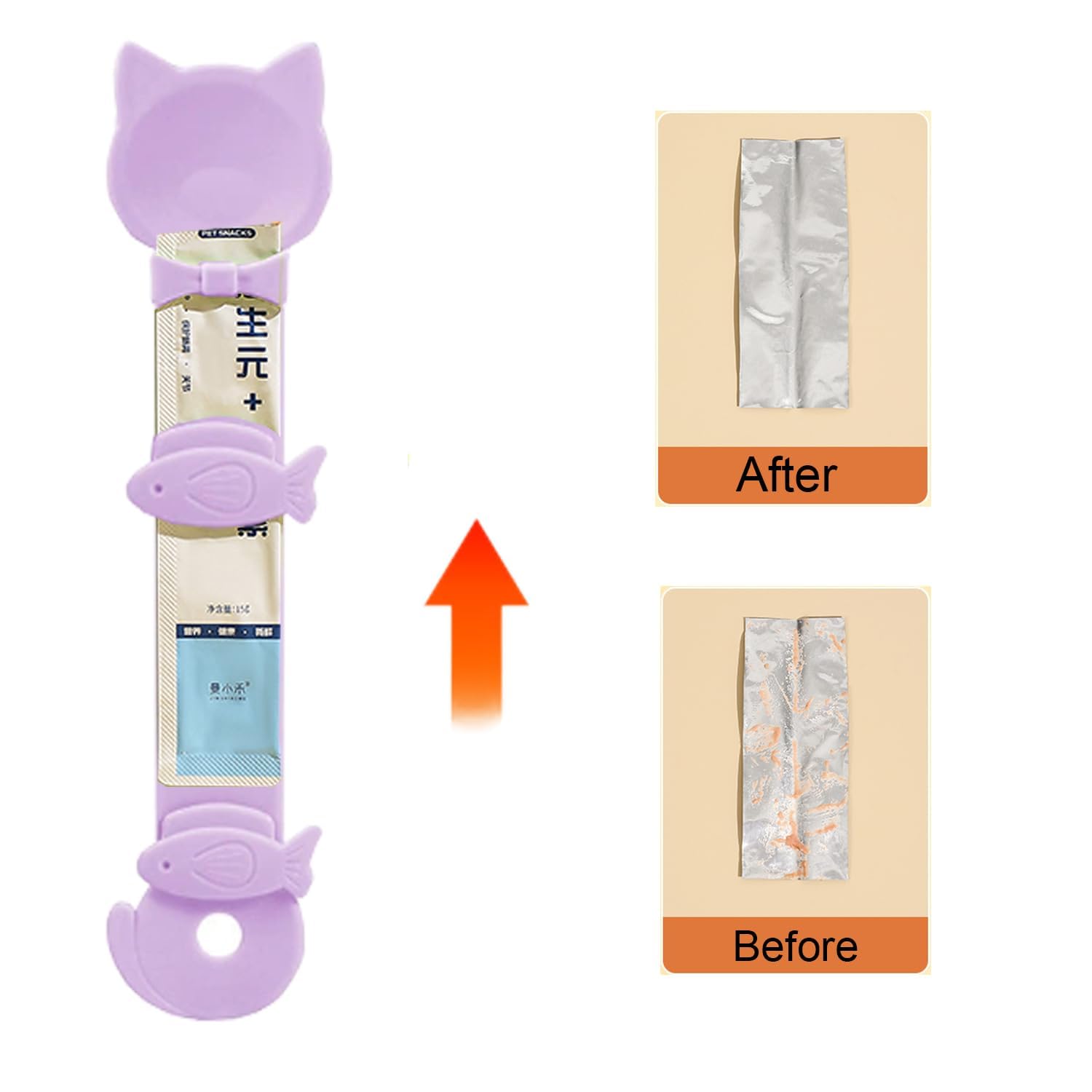 Set 4 Cucchiai per Alimentazione Gatti – Cucchiaio da Spremere per Snack e Cibo Umido, Dispenser Multifunzionale a Forma di Gatto, Utensile per Purè, Leccatine e Gatto, Facile da Pulire, 6,3 × 26,5 cm