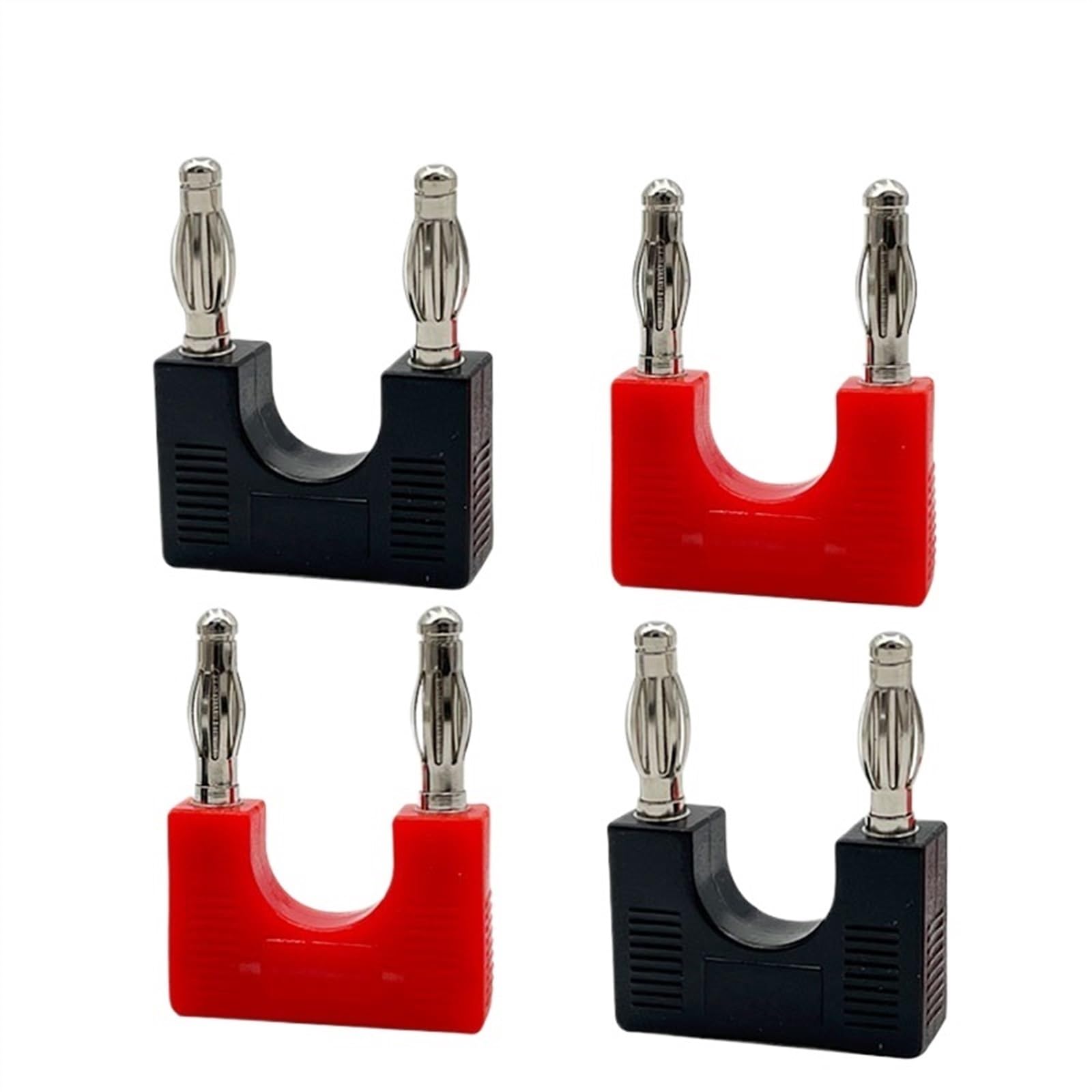 8 pz 4mm Spina a Banana Connettore Elettrico Spina di Cortocircuito Terminale Adattatore Coppia J.20004 (Color : Red 8Pcs)