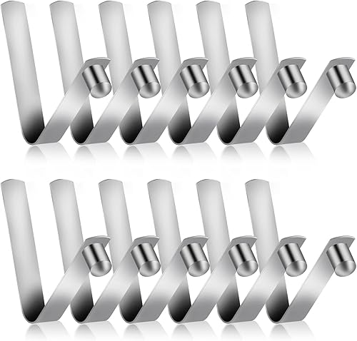 Miniatura 8 de Sliverdew Paquete de 12 clips para poste de tienda, acero inoxidable de 0.315 in, broche de resorte, paleta de kayak, tienda de campaña, parasol