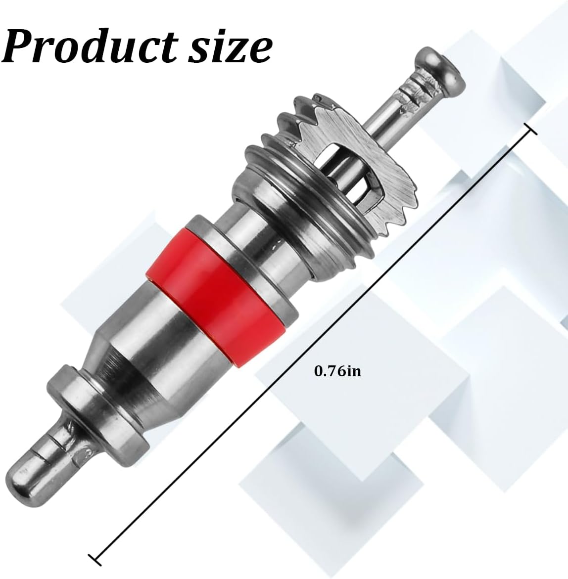 20PCS Car Tire Valve Core Kit, TPMS Zinc Alloy Vehicle Tyre Valve Stem Core, Automotive Tire Valvecore Tool Replacement, Universal for Motorcycles Bicycles Sedans Air Conditioning (Red)