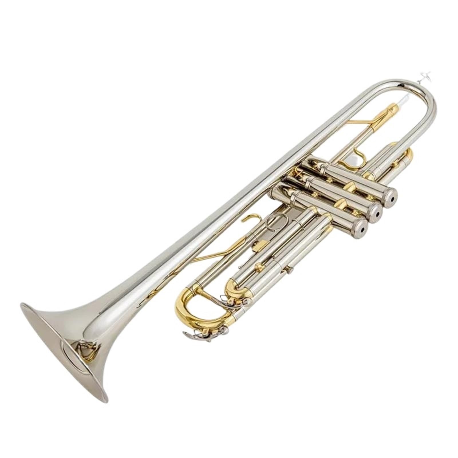 Standardowa Trąbka Instrument Bb Trumpet B Flat Mosiądz Srebrny Pozłacany Profesjonalny Instrument Muzyczny Trąbka Ze Skórzanym Etui