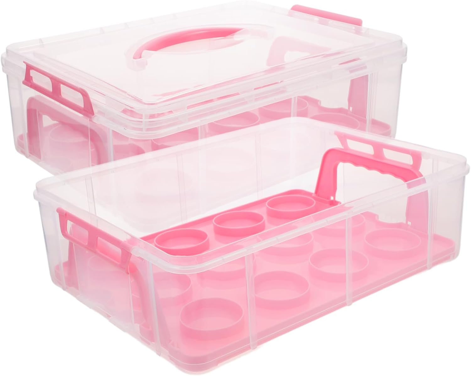 Cupcake Carrier Lid Cake Box for Baking Transport Containers Holiday Cupcake Box Reusable Material