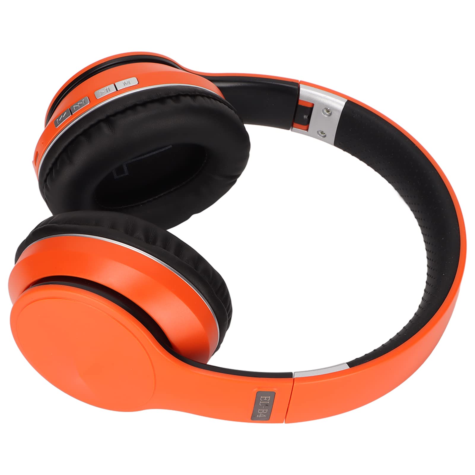 Cuffie Bluetooth ELB4 Cuffie pieghevoli wireless con Bluetooth 5.3 Connessione cablata AUX Riproduzione scheda di memoria Modalità FM per giochi sportivi Comoda fascia regol (Arancia)