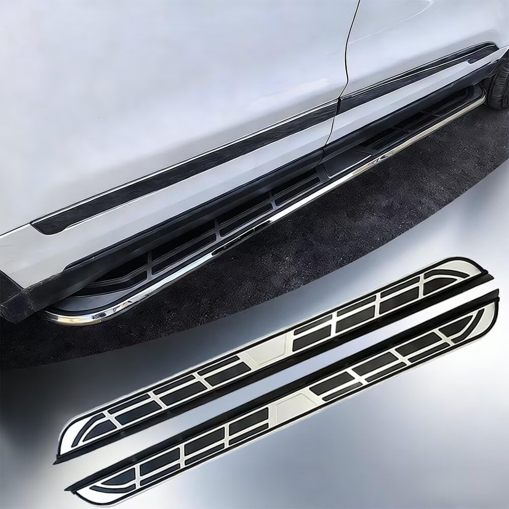 2PCS Tough Stainless Steel Running Boards Compatible with VW Volkswagen Atlas 2017-2026 | Built-to-Last Nerf Bars | Easy Access Non-Skid Side Steps(YKX)