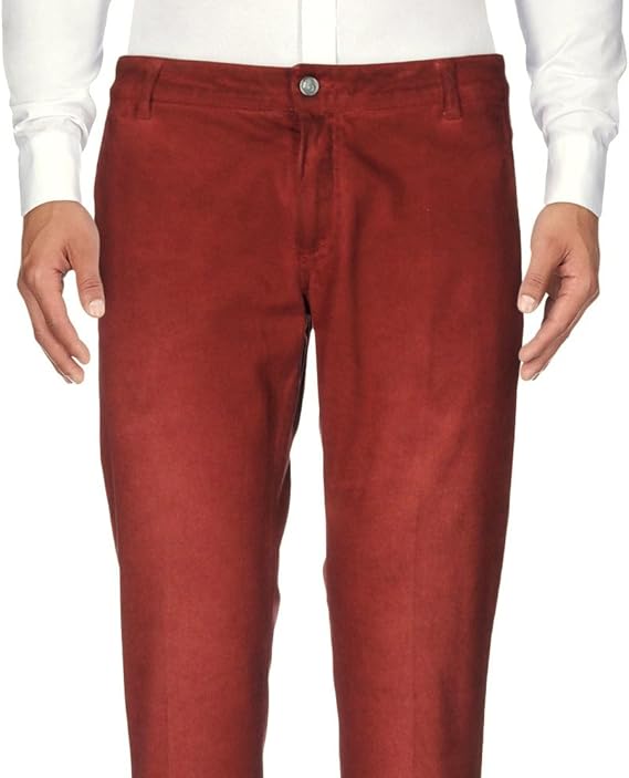 幅広type 新品 アントレアミ スリム ストレッチ チノパン 紫 ワイン44