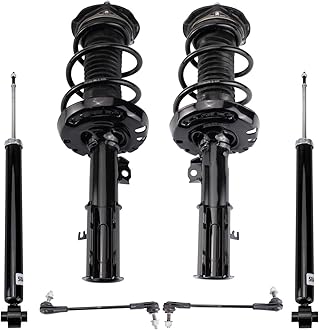 TRQ Front and Rear Suspension Kit Complete Strut & Coil Spring Assembly Shock Absorber Sway Bar Stabilizer Link Compatible with 2016-2019 Chevrolet Cruze