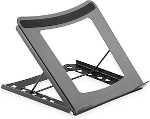 DIGITUS Laptop Stand - Adjustable in 5 Positions - for 10" to 15" Laptops - Durable Steel - Black
